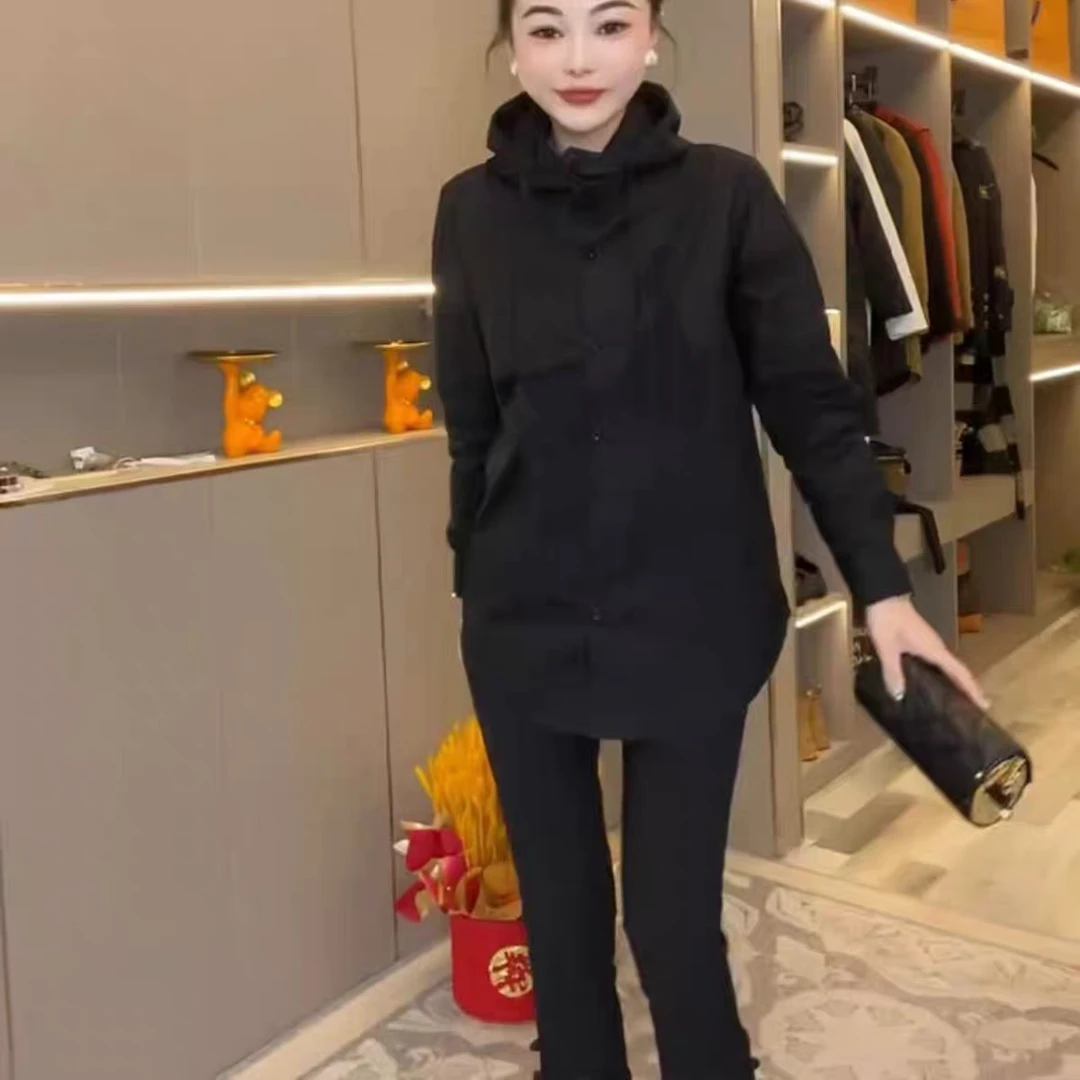 706大码宽松网红同款洋气女休闲大衫上衣韩版设计感纯色简约新款