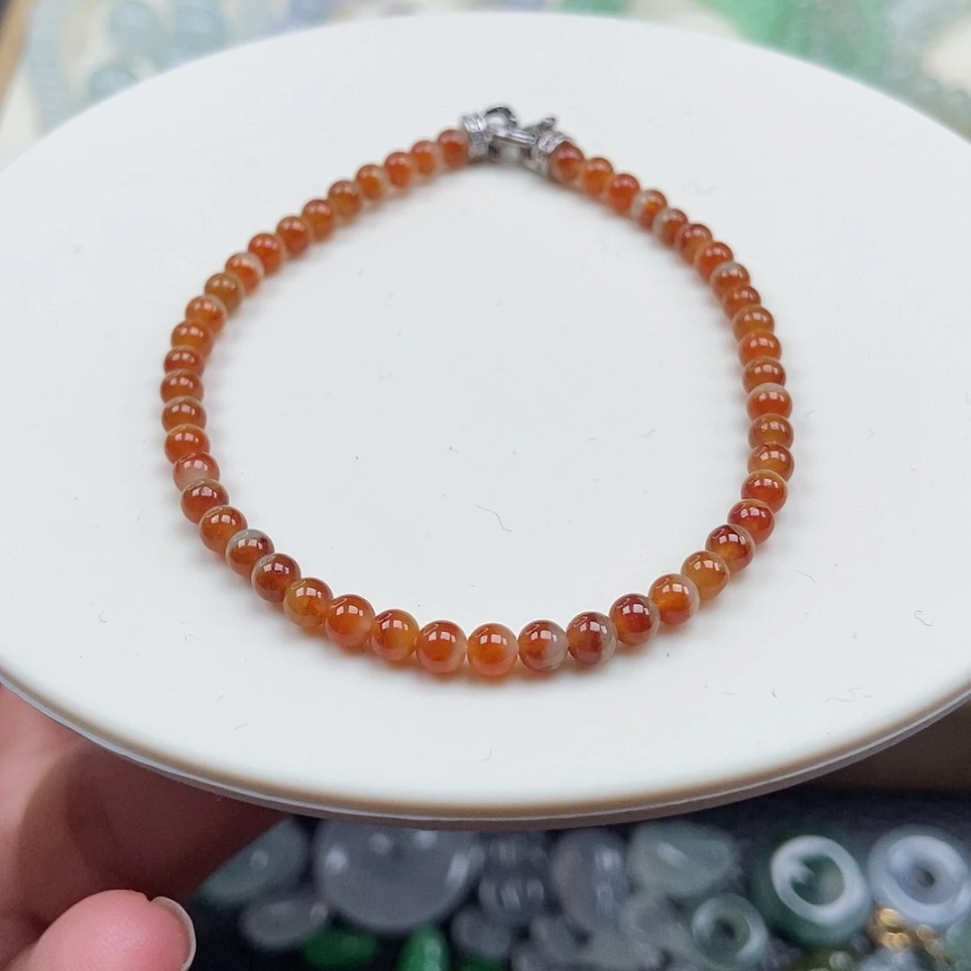 翡翠未镶嵌手链卡3.6