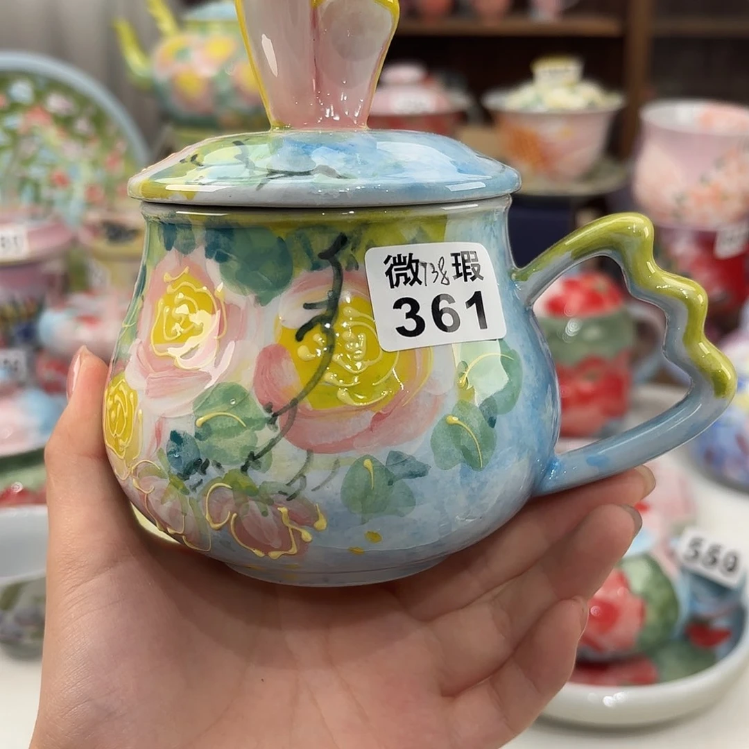 景德镇手绘高温釉下彩陶瓷茶具