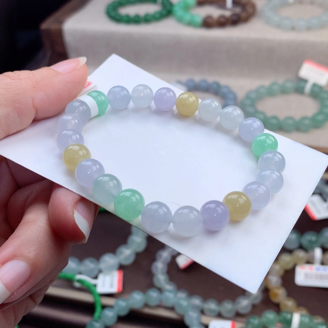 翡翠未镶嵌手链冰润多宝