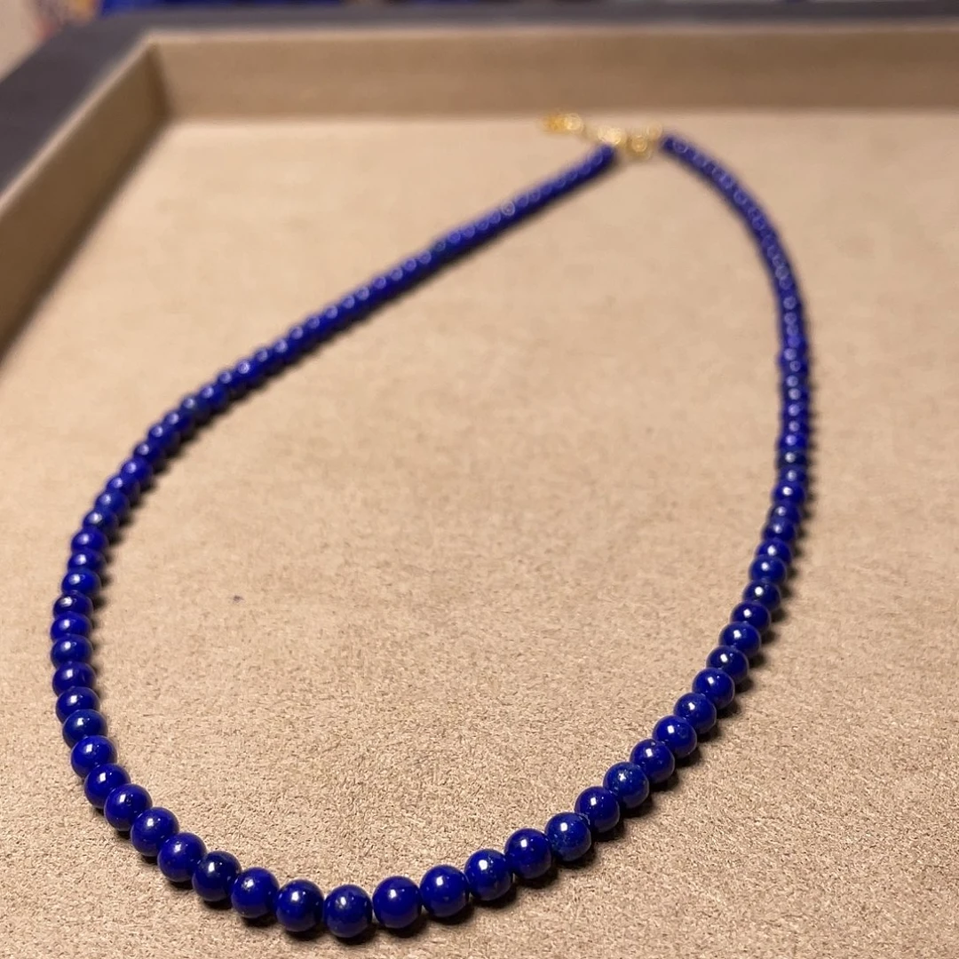 青金石未镶嵌4mm锁骨链