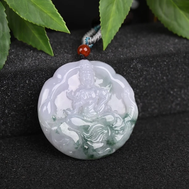 (生肖龙蛇)天然翡翠普贤菩萨挂件（YW9464）十二生肖守护神