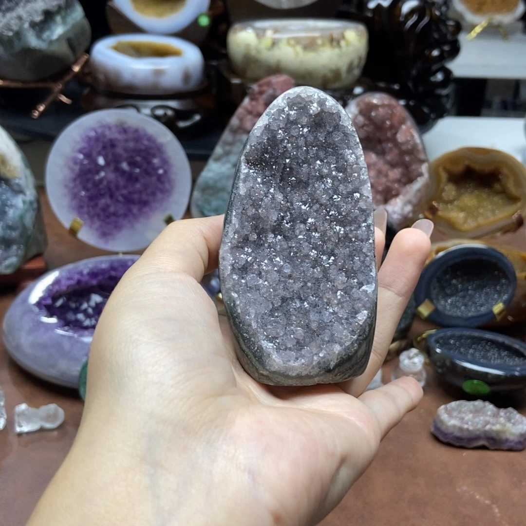 紫晶摆件未镶嵌水晶