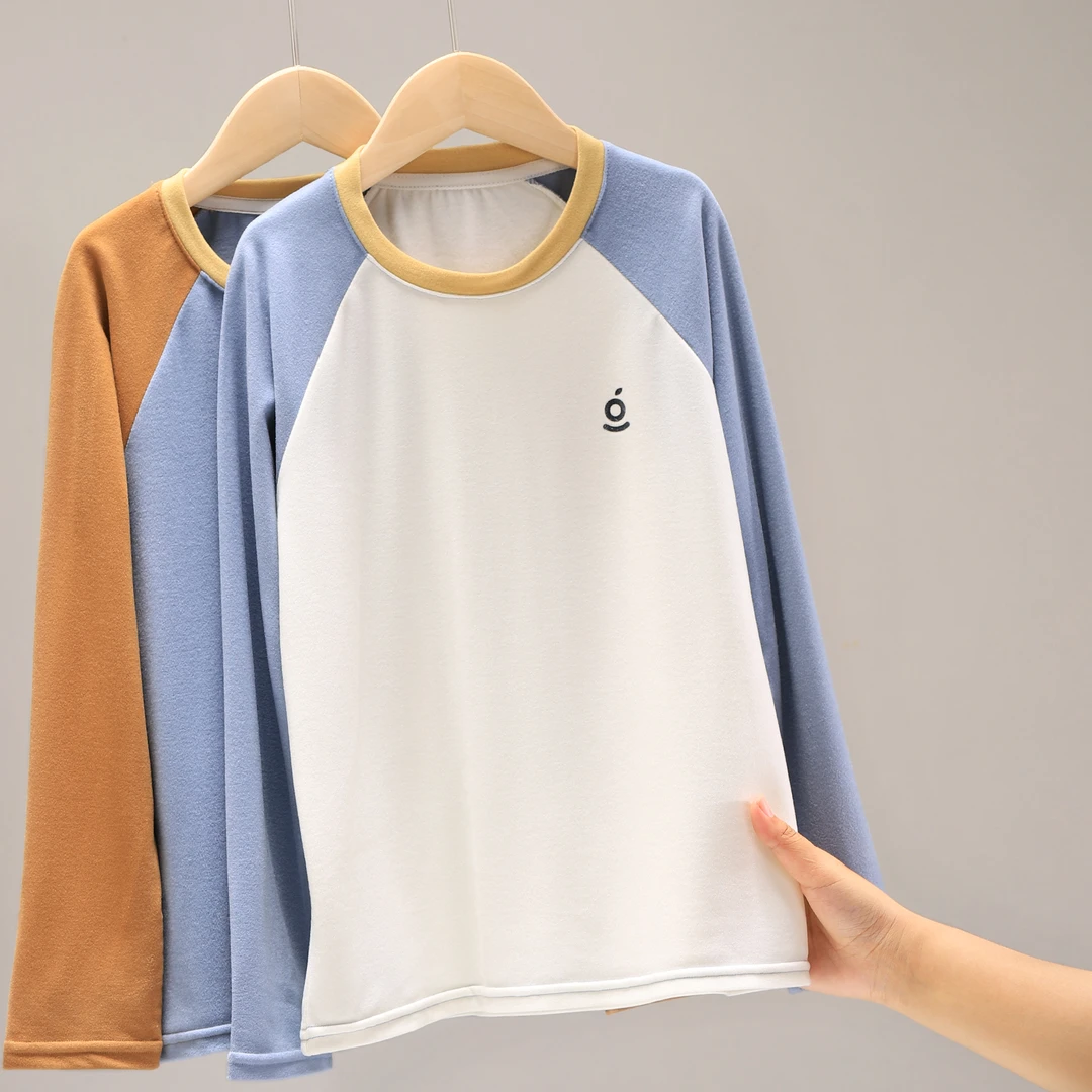 男童打底衫秋衣内搭女童长袖中大童保暖上衣宝宝秋冬内穿 22613