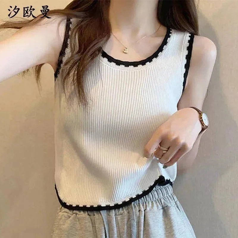 别致针织小吊带背心女西装内搭新款秋季打底衫背心式甜辣上衣