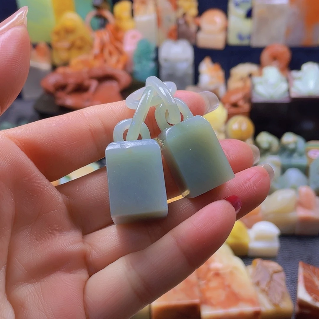 昌化石印石天青连