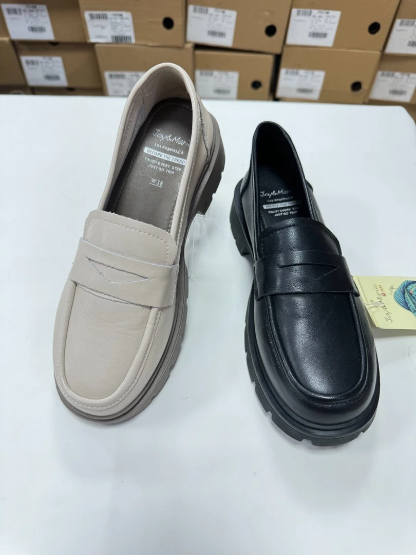 J&M/快乐玛丽女鞋皮鞋单鞋乐福鞋舒适时尚百搭软底97269W