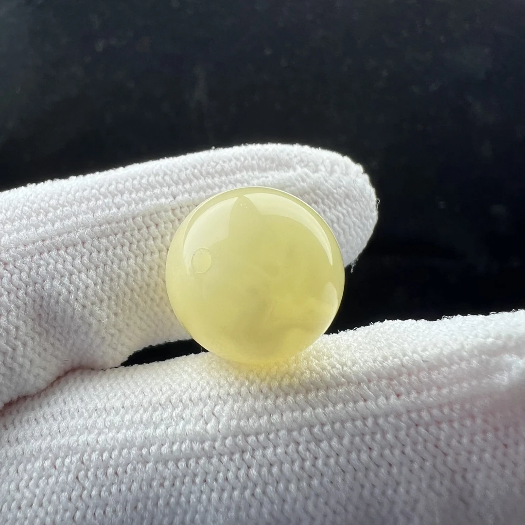 A2961天然蜜蜡制品 圆珠14.4mm一物一图假一罚十