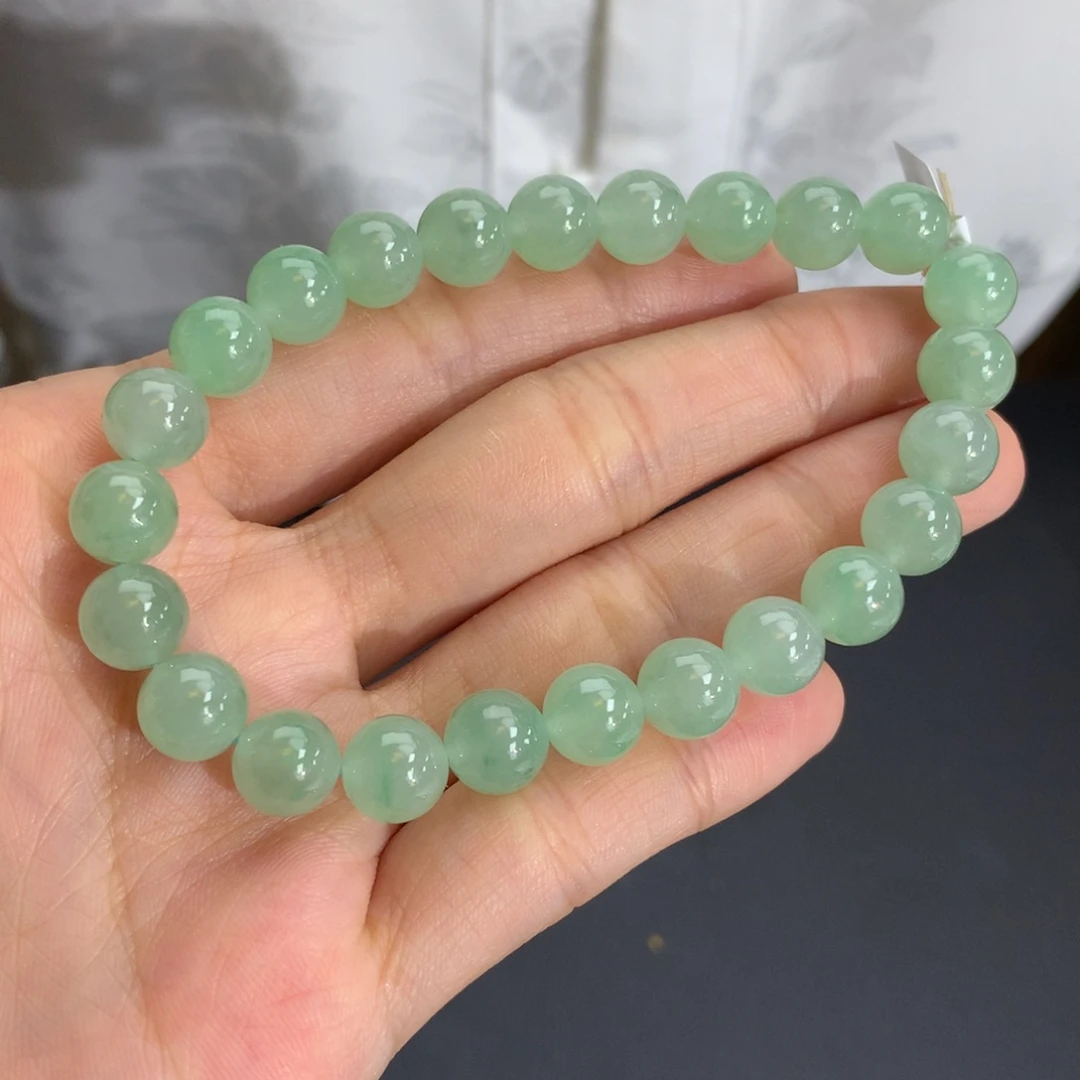 未镶嵌手串翡翠卡8胶润晴手串