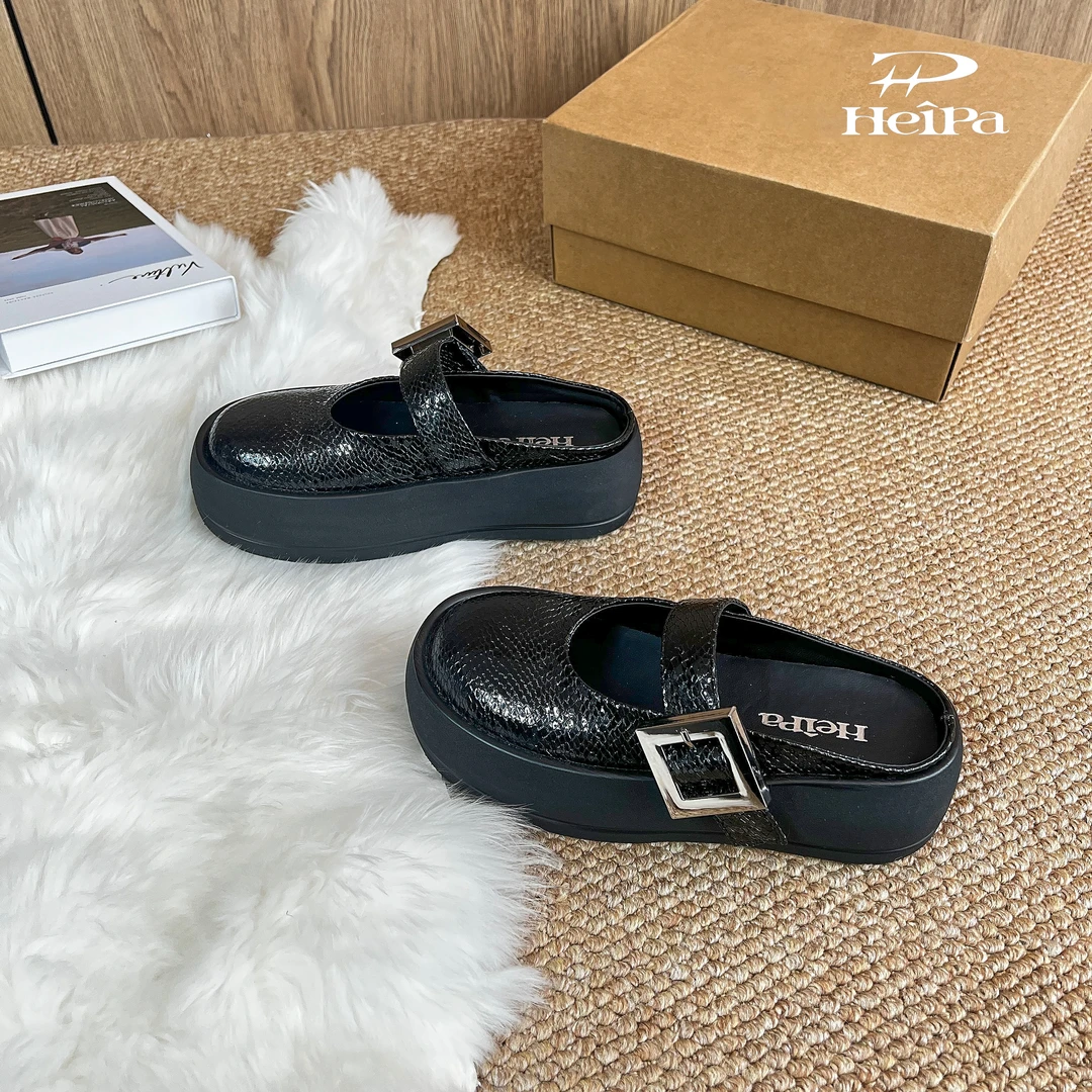 【HeiPa】安暖家春季穿新款厚底时尚韩版乐福鞋女款