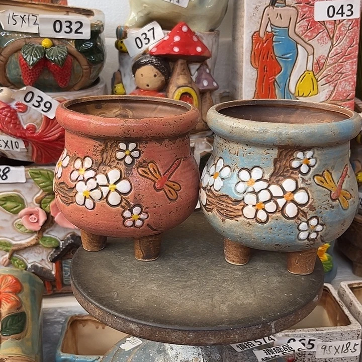 粗陶材质多肉花盆