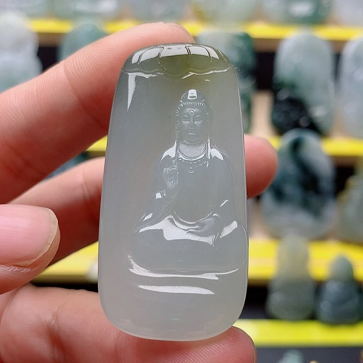 吊坠(不含链)未镶嵌翡翠素衣观音