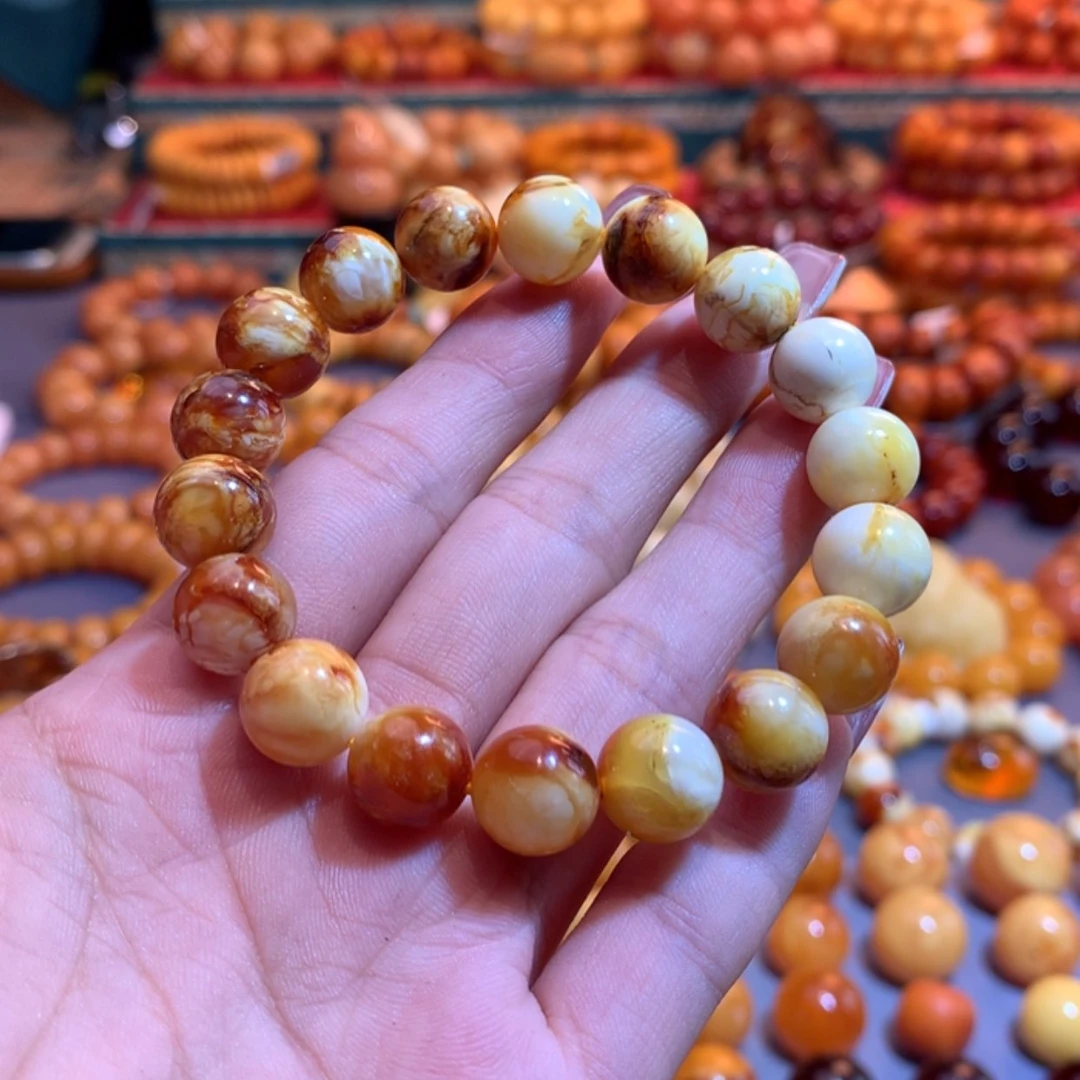 【闪购商品】未镶嵌琥珀手链小*子蜜蜡