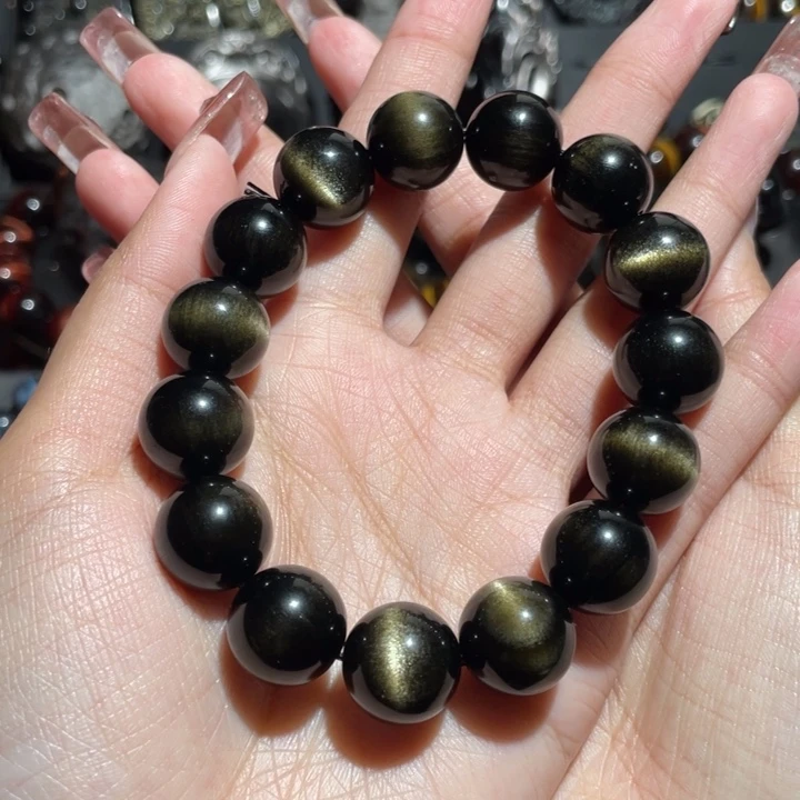 黑曜岩手串未镶嵌一**.