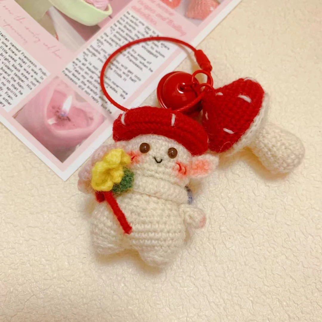 （针织转转）羊毛线棉花糖手工编织可爱玩偶钥匙扣包挂摆件