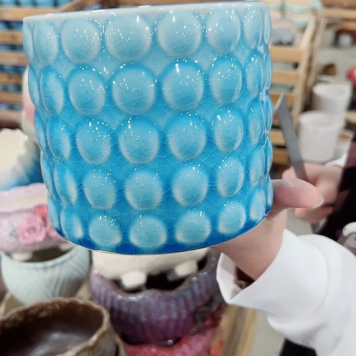 有孔.凑满10元发货多肉陶瓷花盆！