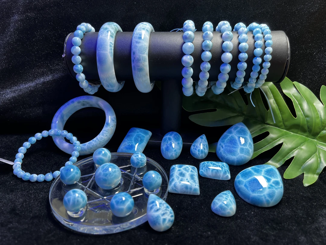 14直播看货宝欧达天然拉利玛海纹石裸石梦幻杂件素圈（勿拍链接）