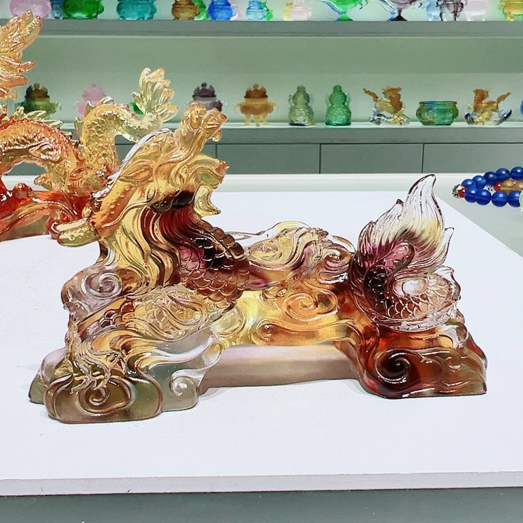 【闪购商品】手工艺品琉璃龙游四海手机支架