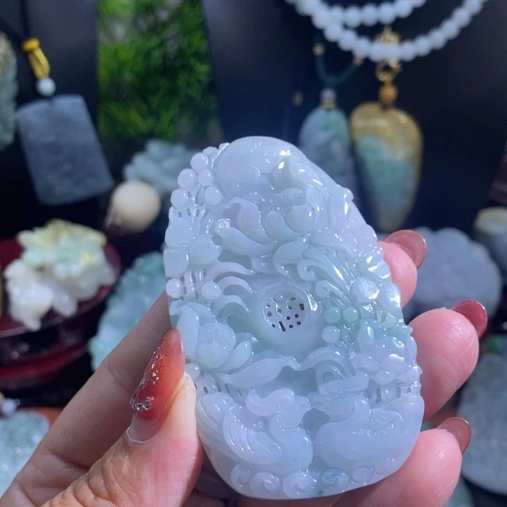 【闪购商品】颈饰未镶嵌翡翠喜上