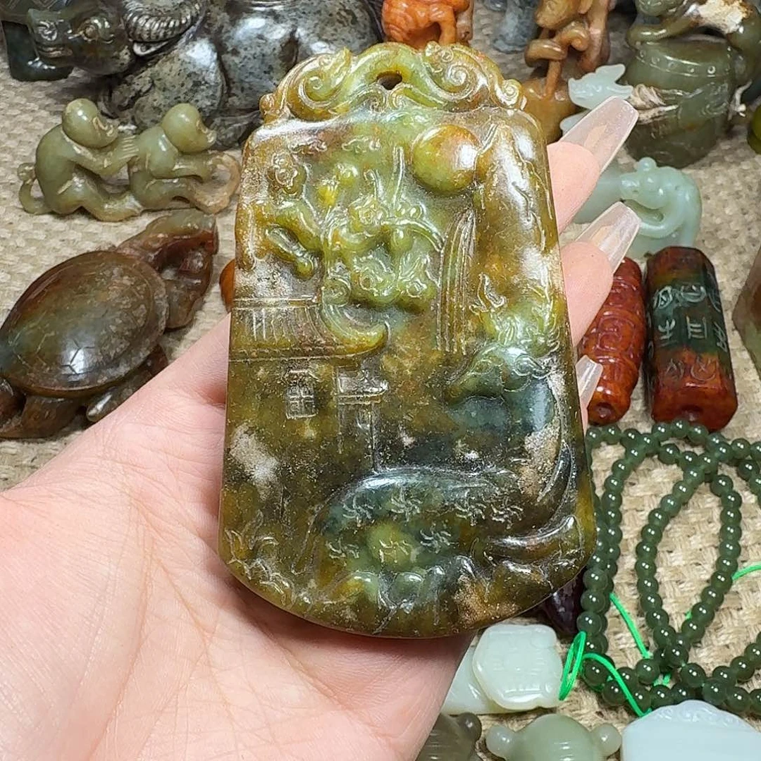 白玉菩提吊坠挂件