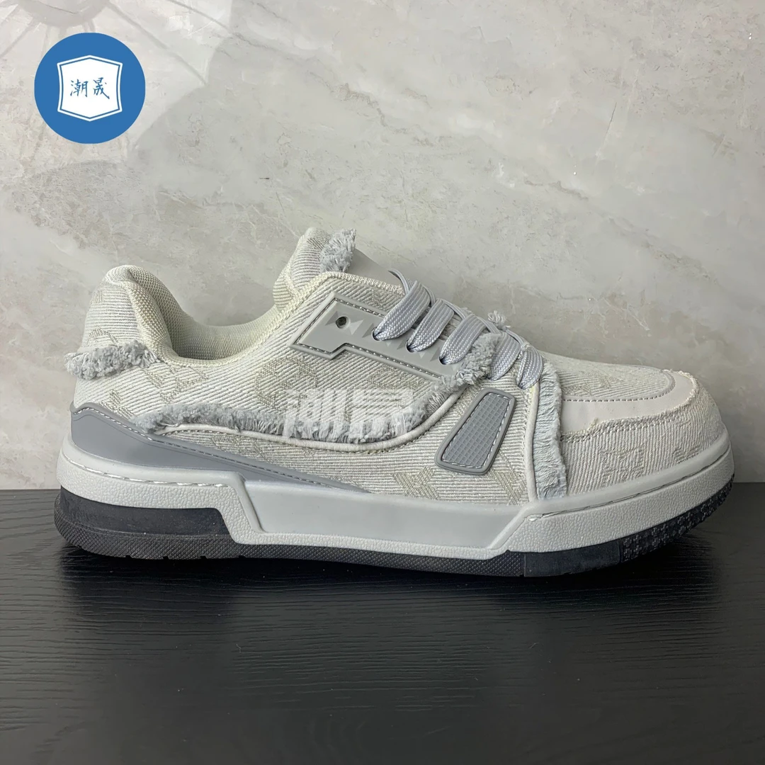 男款鞋子春季2025流苏国潮国风烟灰色厚底时尚休闲鞋百搭男鞋潮男