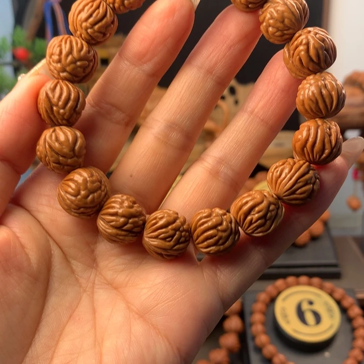 文玩核桃吊坠14金豆