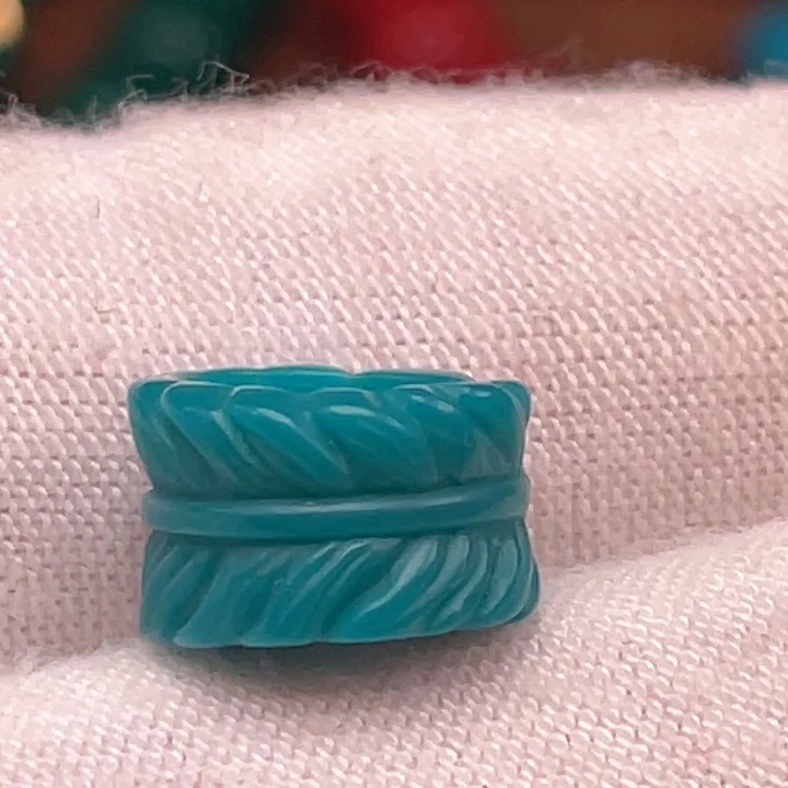 【闪购商品】蓝绿色羽毛扣