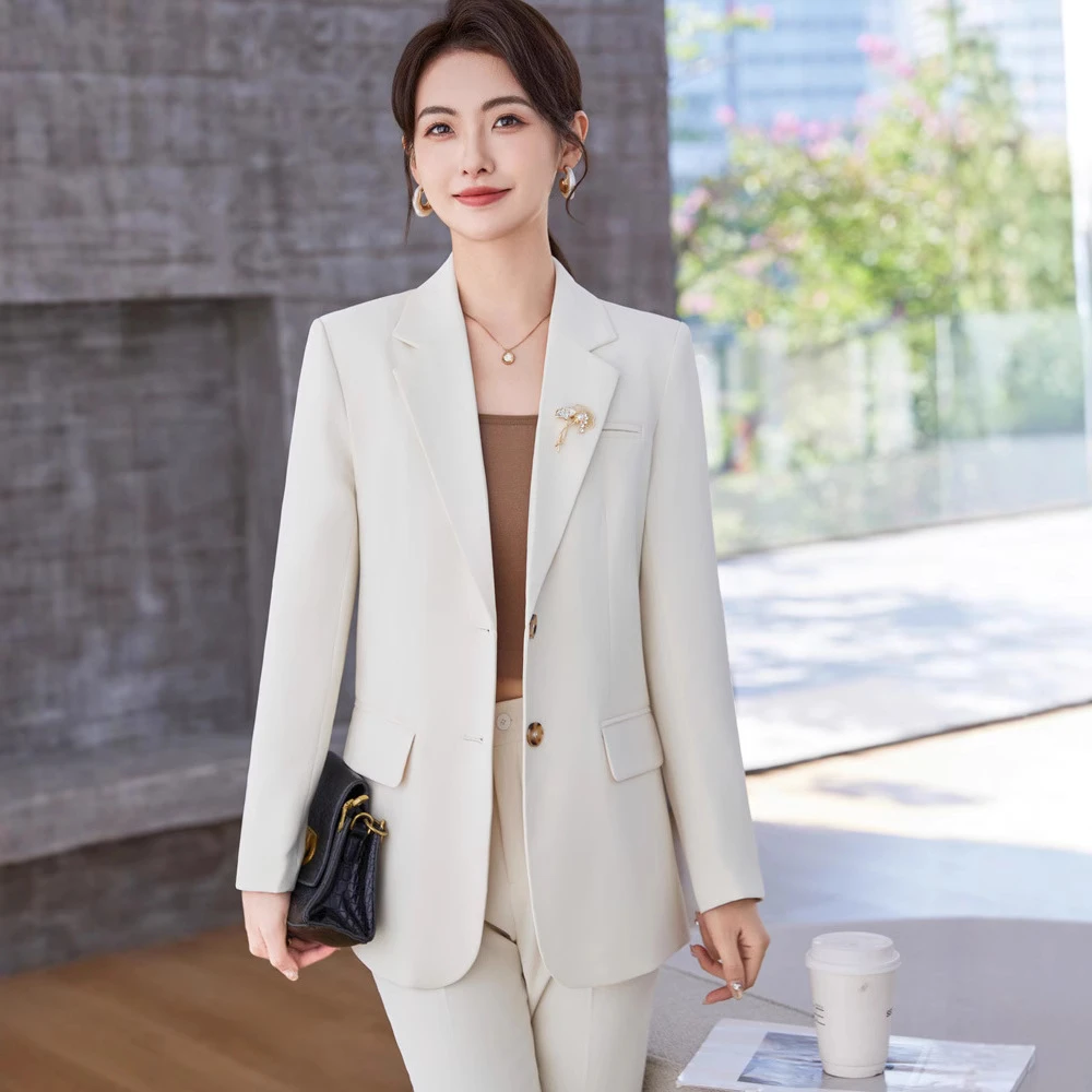 洋气职业装时尚西装套装女春秋新款酒店工装气质主持人工作服正装