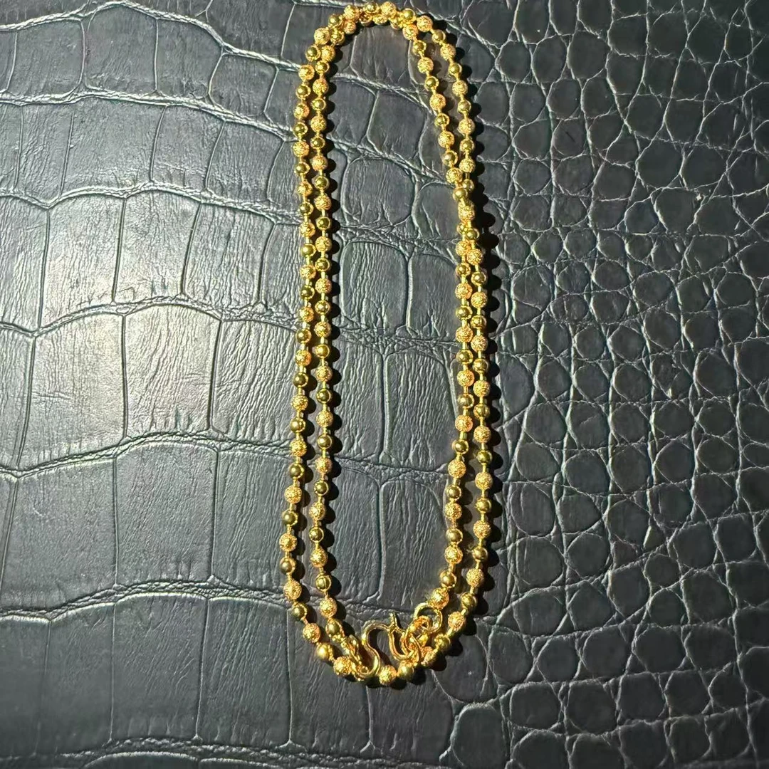 吊坠足银 收藏级轻奢气质简约精致黄色项链ys62805