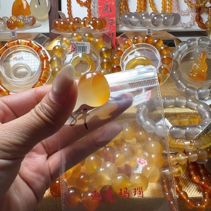 油***肉合金颈饰玛瑙/玉髓8