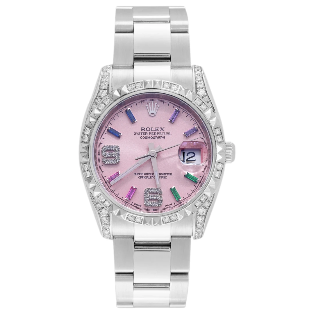 99新 Rolex/劳力士 蚝式恒动系列115200粉盘后钻腕表/WHT029129