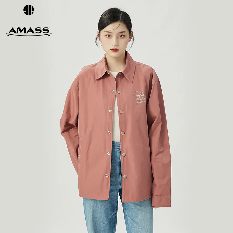 阿玛施AMASS时尚经典衬衫式潮流工装风休闲百搭夹克外套女5400816