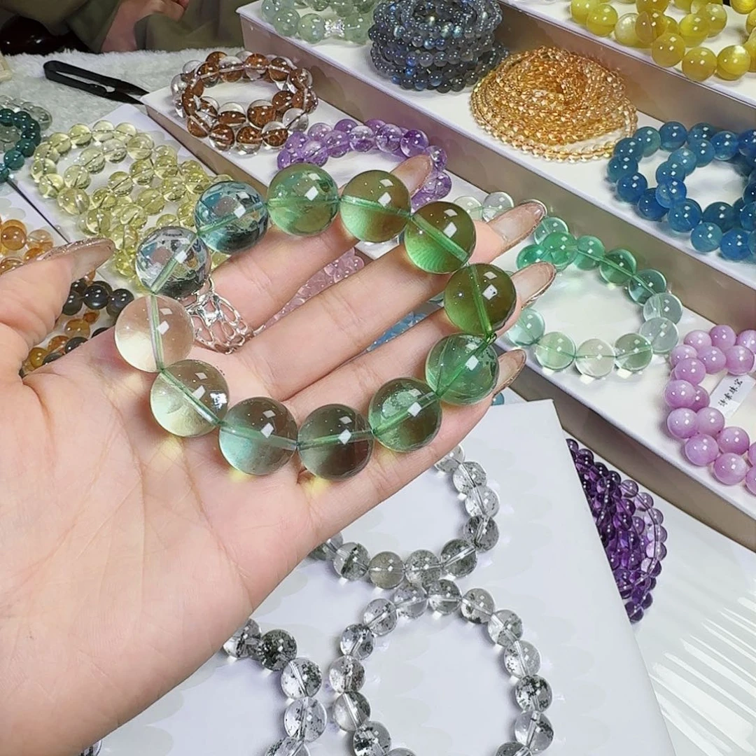 水晶手链未镶嵌A****?绿莹石17