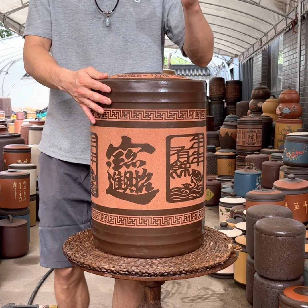 紫砂茶叶罐23 饼茶叶罐