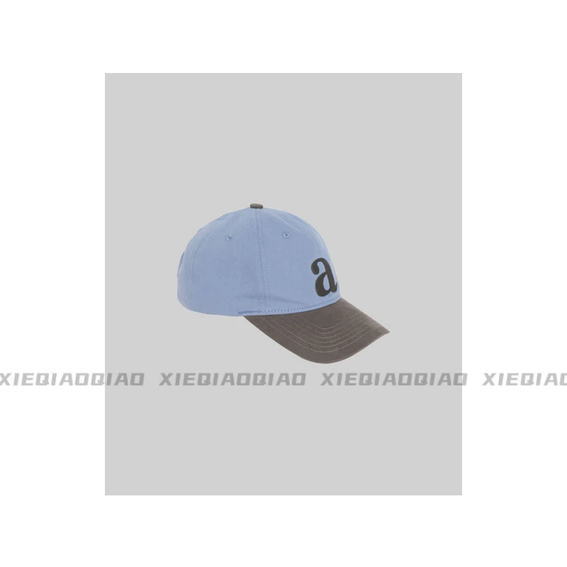 谢荞荞「A棒球帽」春夏新款字母a刺绣拼色宽帽檐棒球鸭舌帽