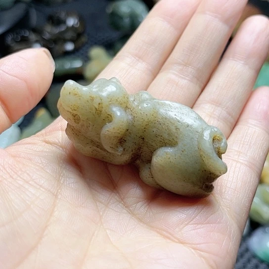白玉菩提吊坠摆件