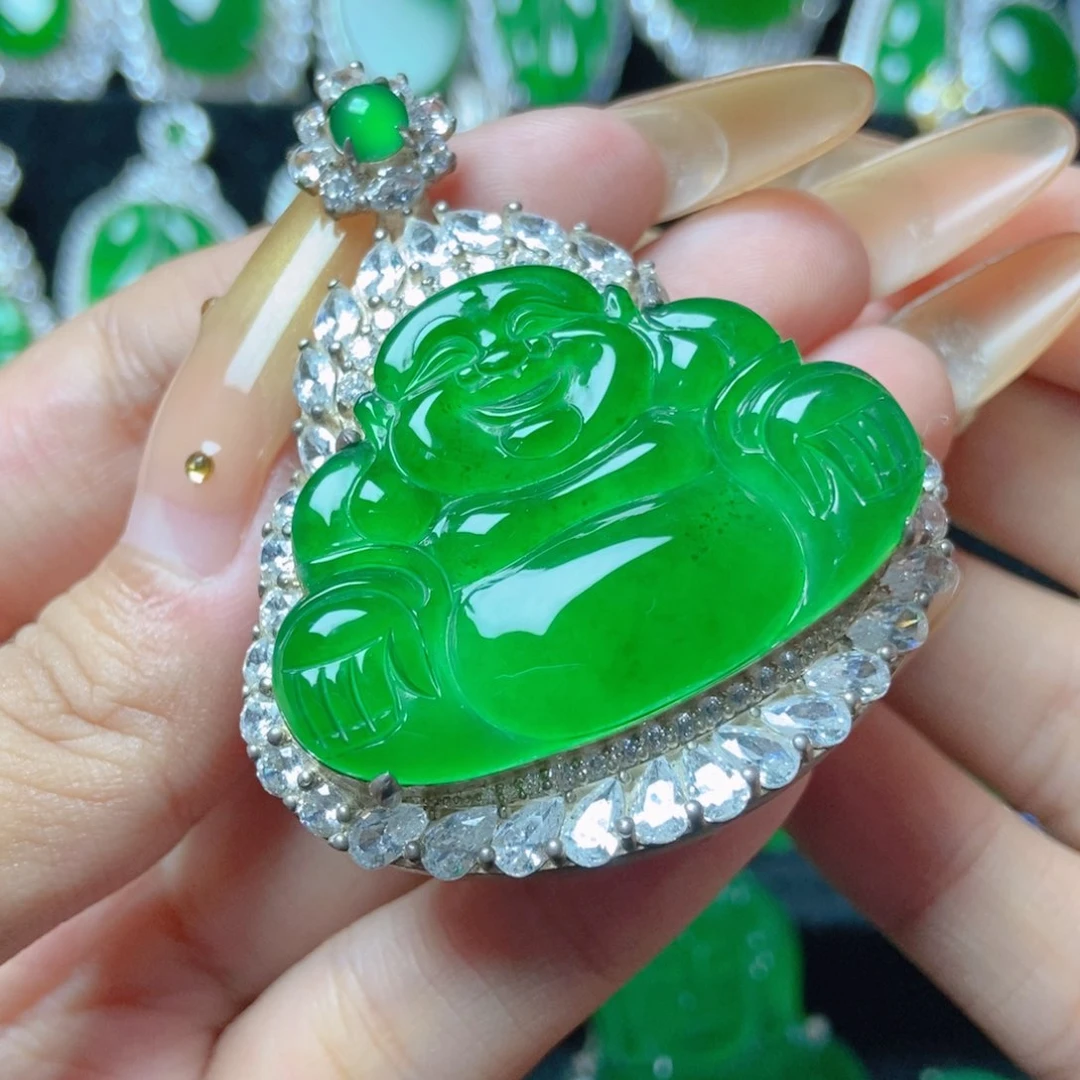 颈饰银S925镶嵌翡翠燕*