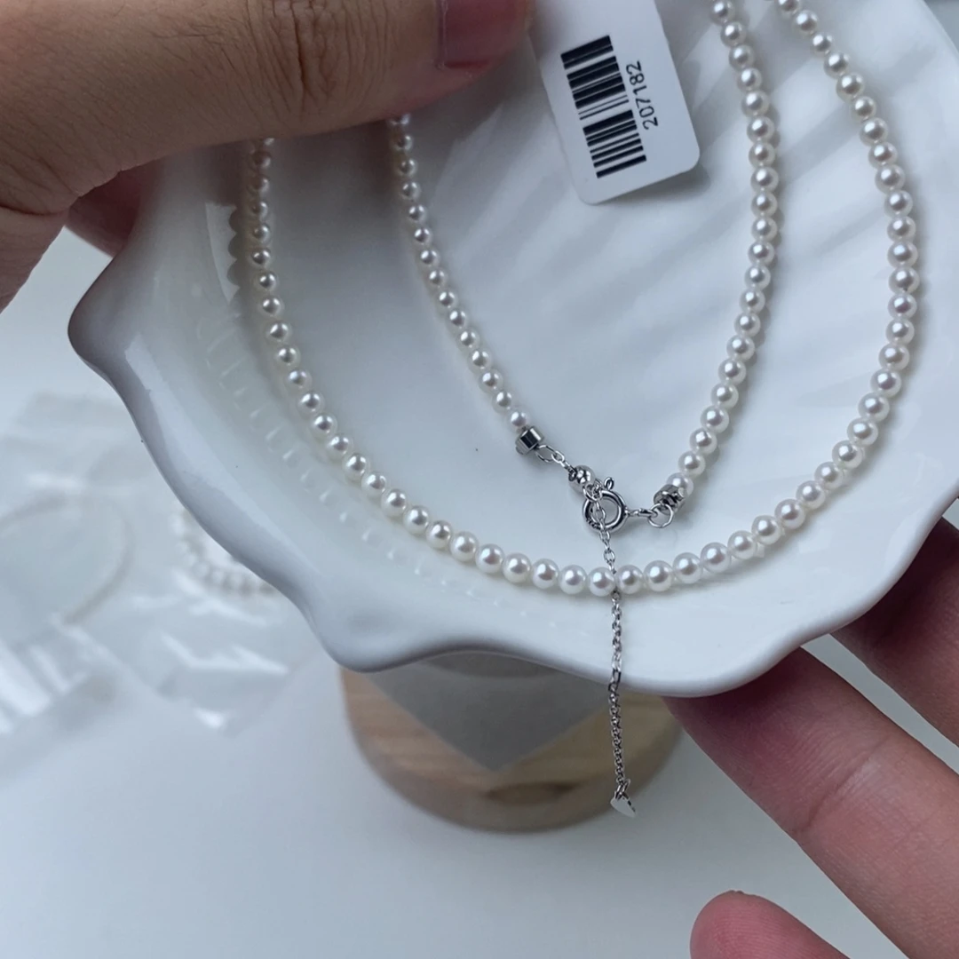 淡水珍珠项链银S925镶嵌207182