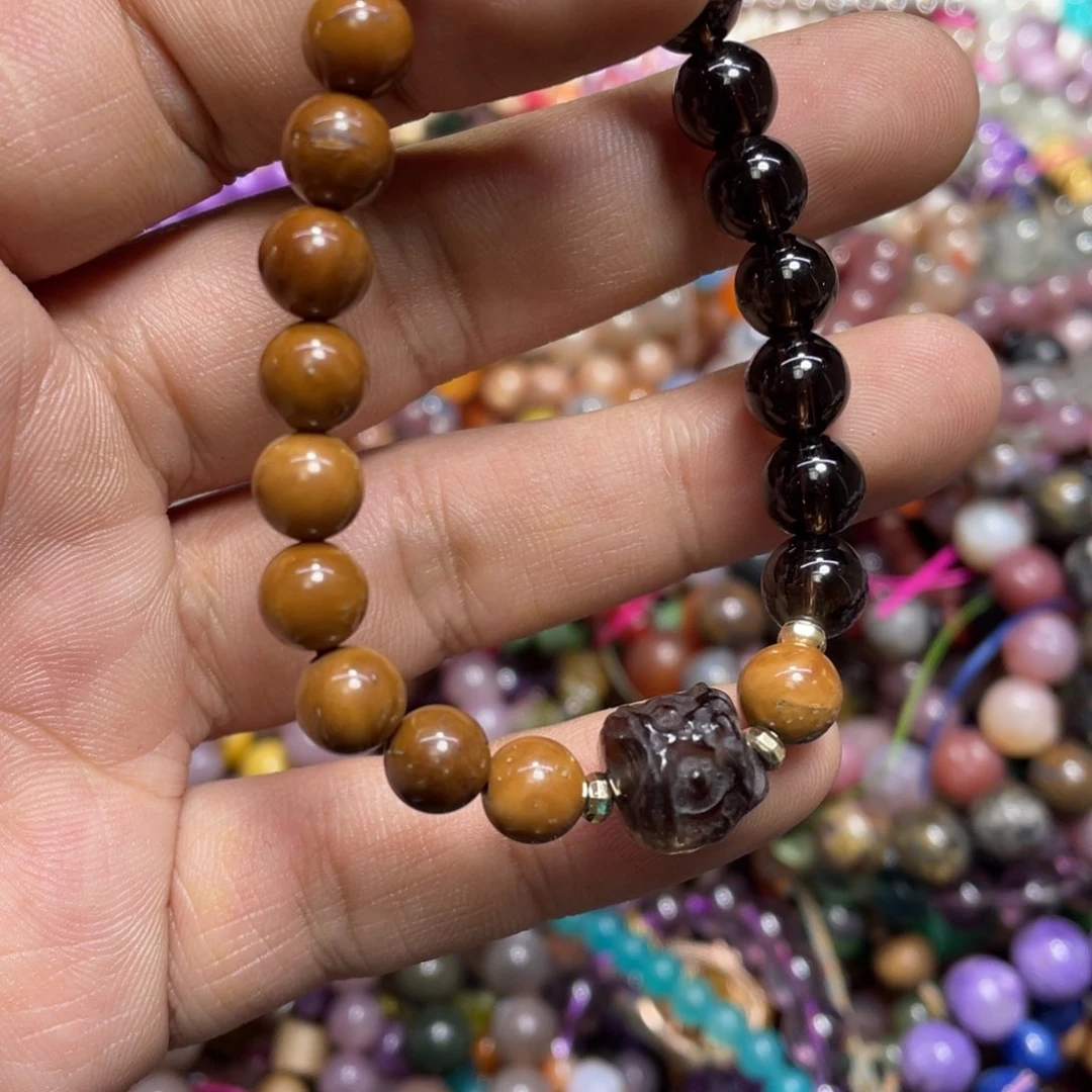 紫晶颈饰银S800镀金镶嵌