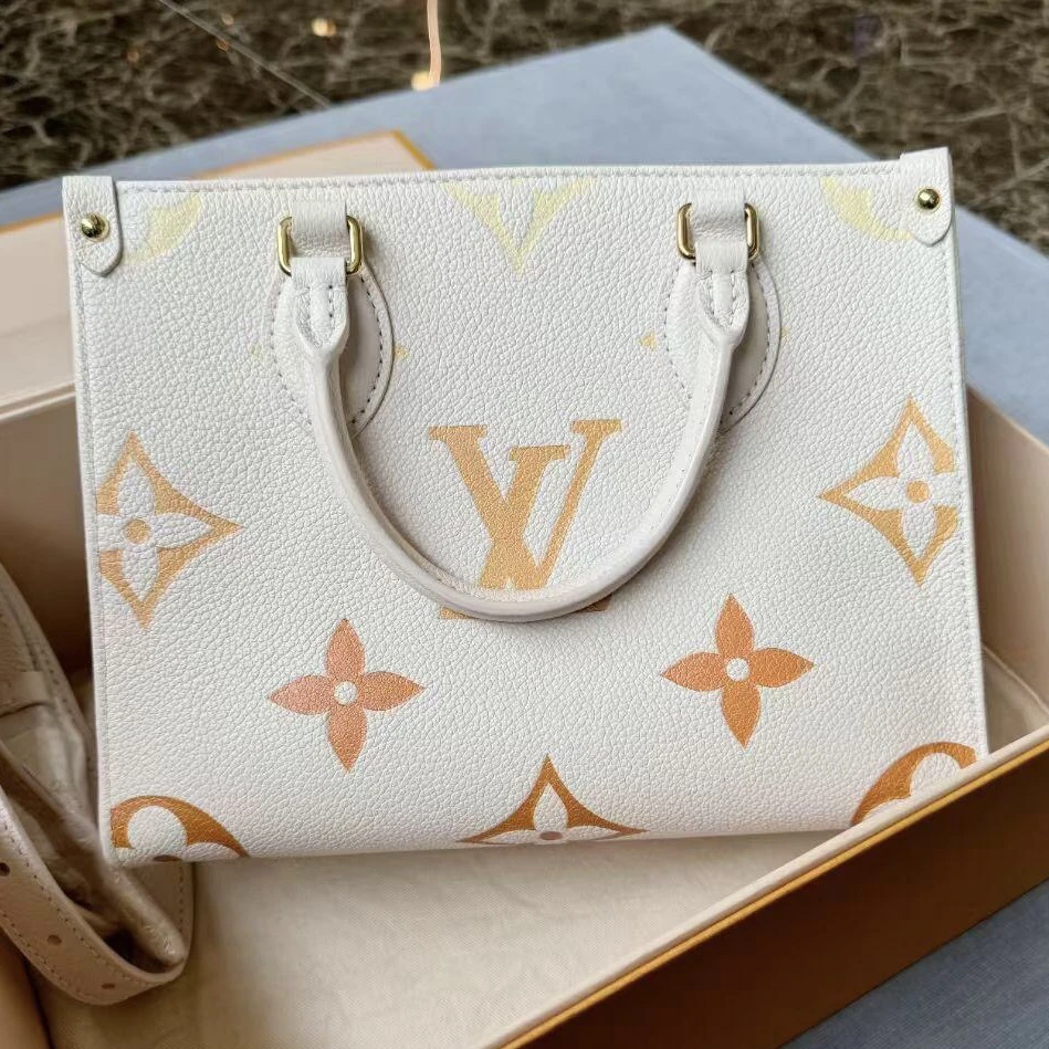 99新 LouisVuitton/路易威登 青奢荟/白色托特小号斜挎包//60897