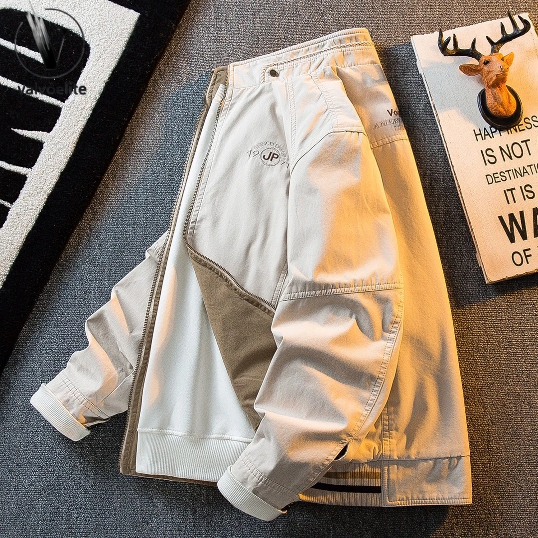 美式工装纯棉双面穿外套男款秋季男士休闲加美式复古工装防风夹克