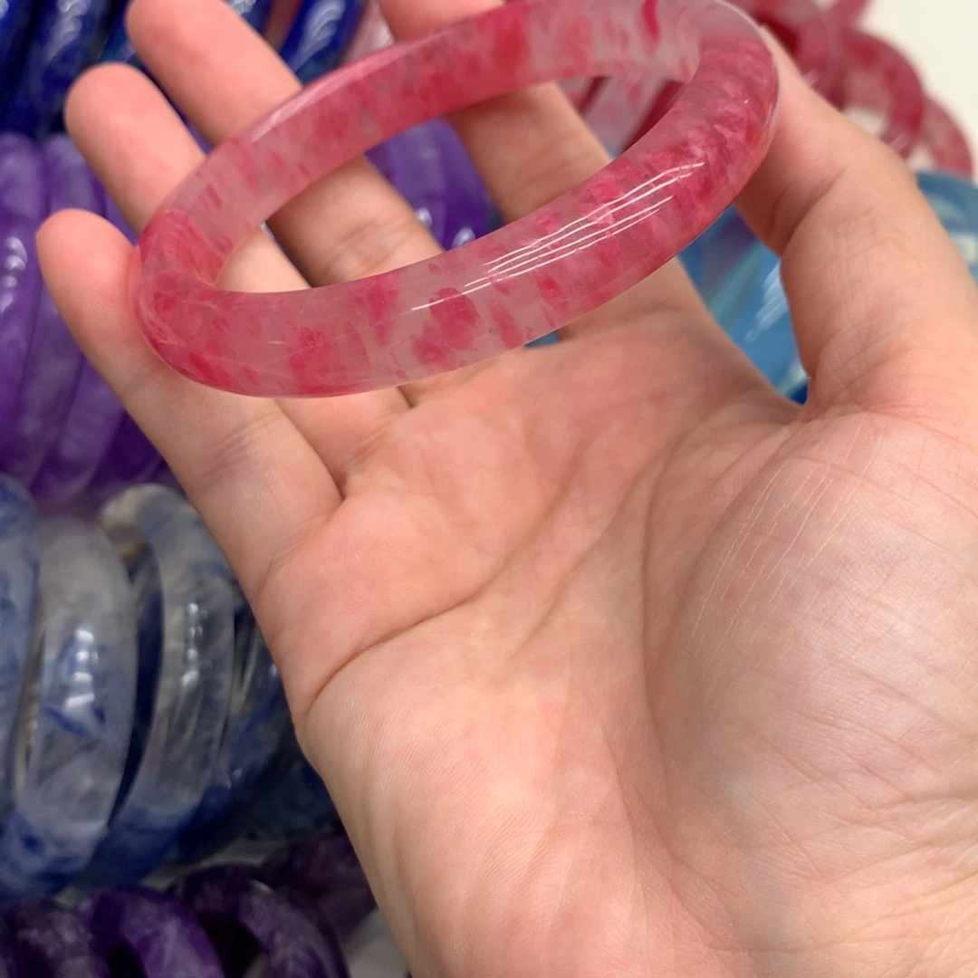 蔷薇辉石未镶嵌手镯