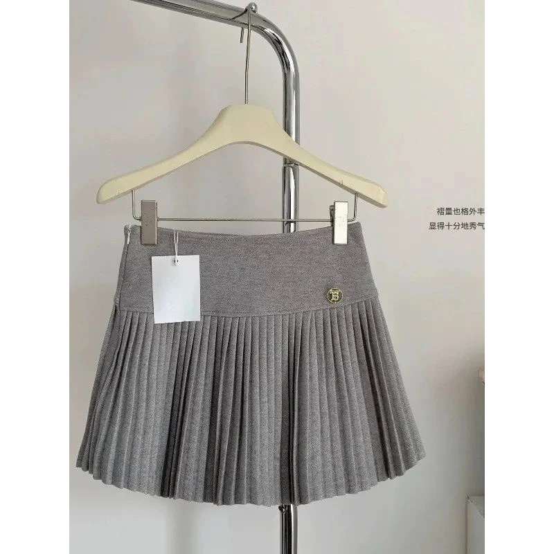 气质好的想转圈圈！半身裙女秋冬小香风高级感百褶裙高腰显瘦短裙