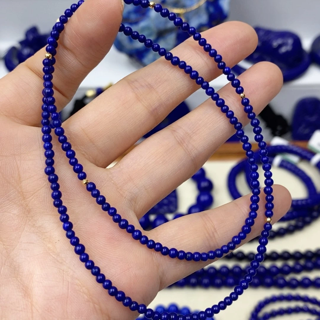 青金石18K金镶嵌颈饰