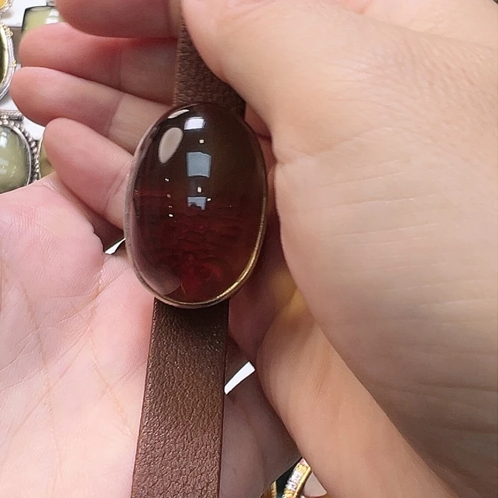 未镶嵌琥珀戒指琥珀