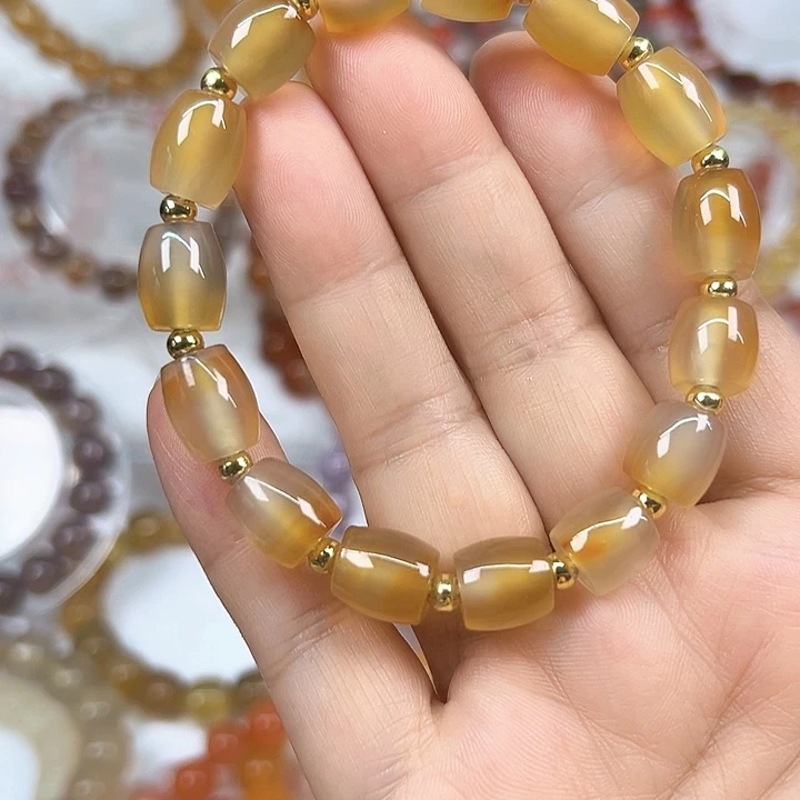 玛瑙/玉髓合金玛瑙玉髓手链卡十