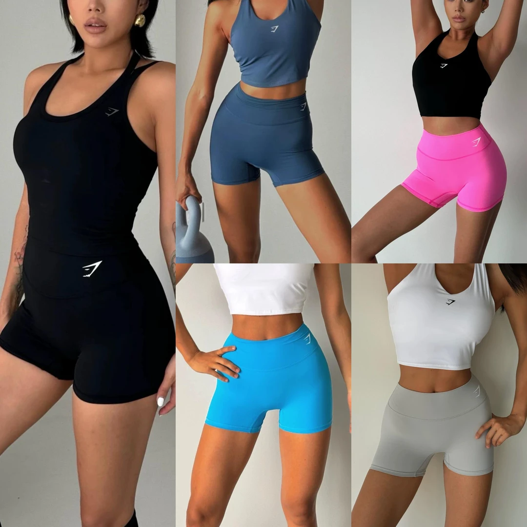 万达撤柜akiyo studio鲨鱼短裤高弹健身三分裤瑜伽跑步速干蜜桃臀