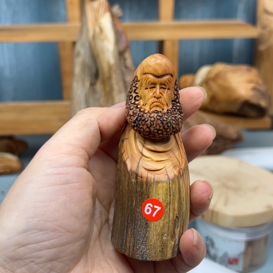 亚***货木崖柏木摆件手把件