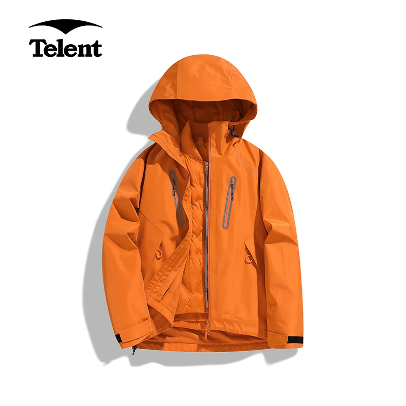 Telent/天伦天秋冬可拆卸加厚三合一冲锋夹克外套TL54762