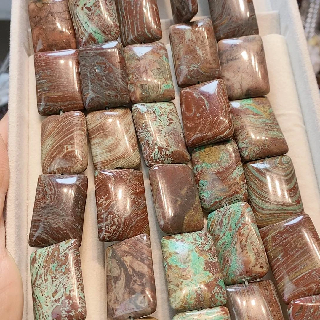 散珠玛瑙/玉髓2✖️30mm凤凰松石